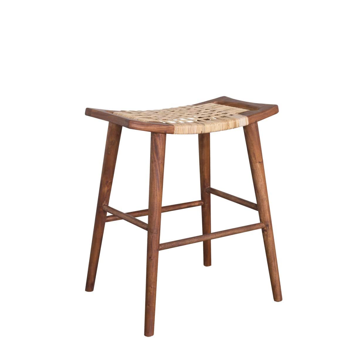 MARILOU Shop Stools Málaga Stool (Brown Finish)